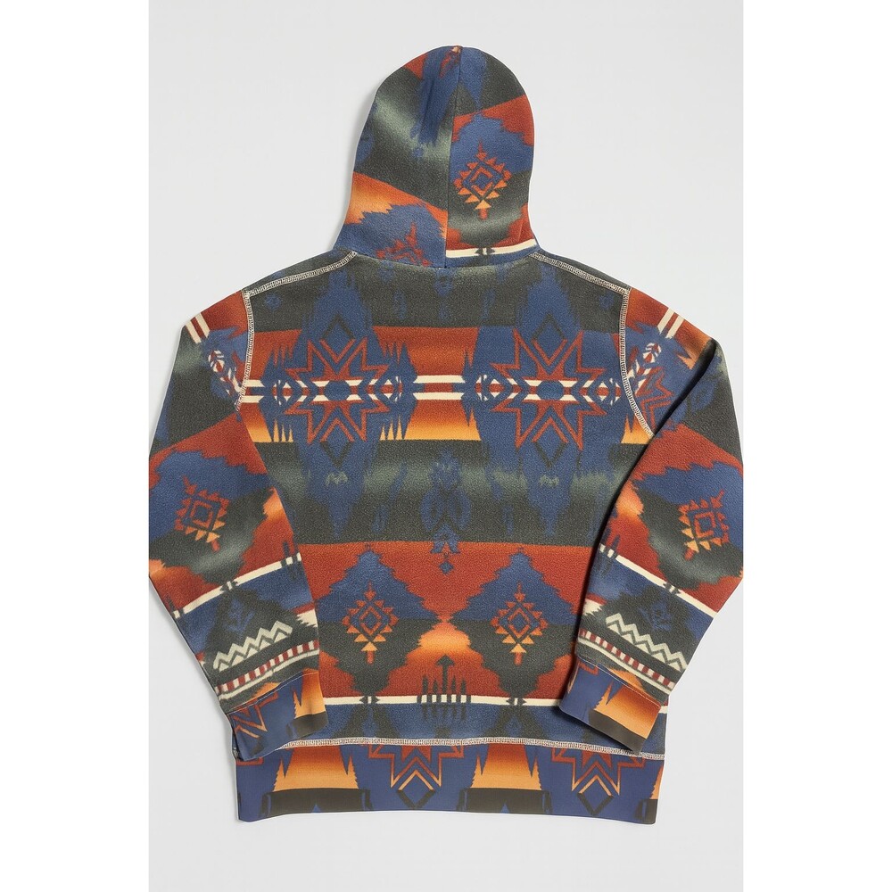 Polo Ralph Lauren Southwestern Fleece Hoodie Mens L Aztec Pullover Vintage - Picture 2 of 6